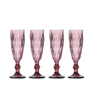 6507 JOGO TACAS CHAMPAGNE LILAS DIAMOND 140ML