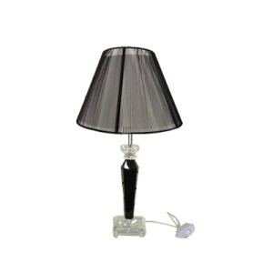 713-1 ABAJUR DE VIDRO PRETO + CUPULA