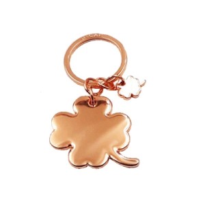 C0013898 CHAVEIRO TREVO ROSE GOLD 9,5CM