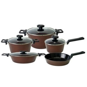 EC-RV-5PI CONJ CACAROLA MARRON 5PCS REVERSE