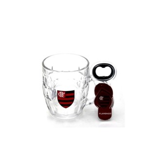 G003-5 KIT CANECA C/ABRIDOR FLAMENGO 310ML