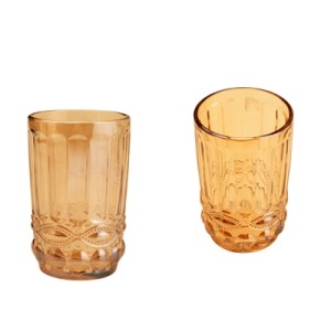 7397 JOGO COPOS ALTOS LIBELULA AMBAR 350ML