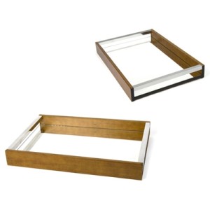 10998 BANDEJA C/ESPELHO NATURALS 23X15X5CM