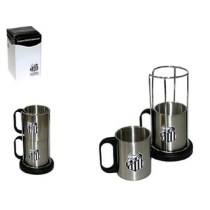 QH027-7 JOGO 2 CANECAS DE INOX VASCO 200ML