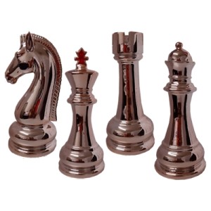 TXDZ-03 XADREZ DE PORCELANA ROSE 8X8X18CM