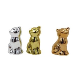 WC409343 GATO SENTADO CROMADO 3,5X5,5CM