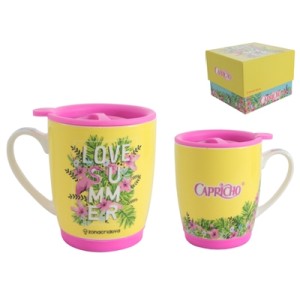 X10022529 CANECA C/TAMPA I LOVE SUMMER 350ML