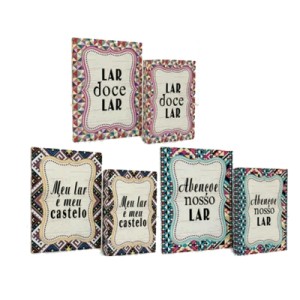 SH-20731 JOGO 2 CAIXAS LIVRO PORTA OBJETOS