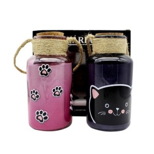 X10140700 KIT 2 LUMINARIA  POTE MEOW 17,5X8X8CM