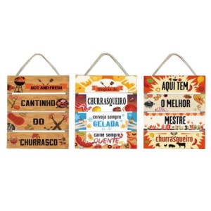 BR8009 KIT QUADRO COM CORDA AQUI TEM 38X29CM