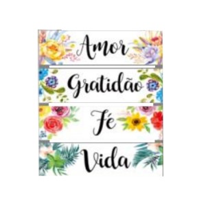 BR8001 KIT QUADRO COM CORDA AMOR GRATIDÃO 38X29CM