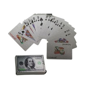 DJ4238 JOGO DE BARALHO DOLAR PRATA