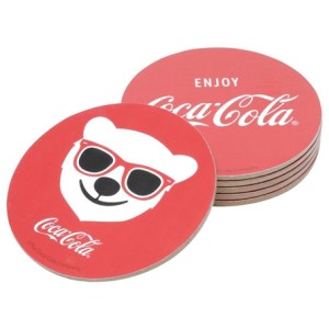 43133 SET 6 PT COPOS COCA-COLA POLAR 10X10CM