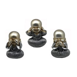 YRES-B95 JOGO 3 BUDAS DECORATIVOS