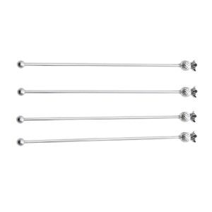 25704 CJ 4 MISTURADORES ZAMAC P/DRINK ABACAXI 19CM