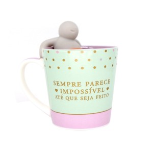X10024123 CANECA COM INFUSOR P/CHA IMPOSSIVEL 350ML