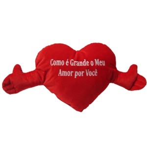 4244 CORACAO VELBOA COM MAO VERMELHO GRANDE COMO E GRANDE