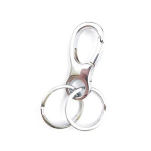 PS-8825-2 CARTELA CHAVEIRO MOSQUETAO DUAS ARGOLAS 10PCS