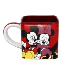 X10024188 CANECA CUBO MICKEY E MINNIE NAMORADOS 300ML