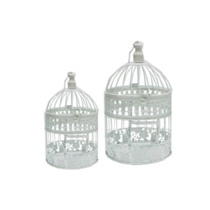 W169-40 JOGO GAIOLA BRANCA REDONDA