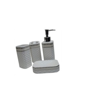 15207 JOGO 4 PCS P/BANHEIRO CERAMICA BRANCA