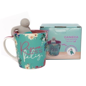 X10024125 CANECA COM INFUSOIR P/CHA RESERVE UM TEMPO 350ML