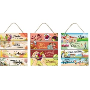 BR8015 KIT QUADRO COM CORDA 38X29CM