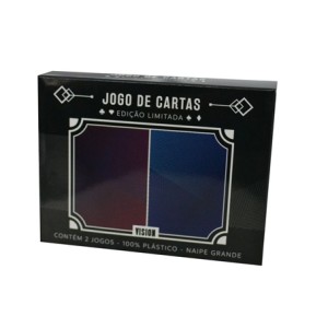 PPC-514 JOGO DE CARTAS PLASTICAS VINHO/AZUL