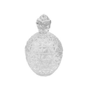 JZ-302 POTICHE ABACAXI CLEAR 15,5X10CM