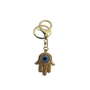 TCHV-86 CHAVEIRO MAO DE HAMSA C/OLHO GREGO 12CM