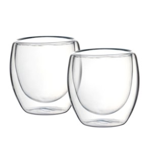 25648 JOGO 2 COPOS PAREDE DUPLA COFFE TIME 90ML