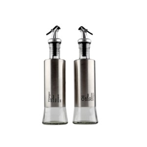 27928 JOGO 2 GALHETEIROS CYLINDER EM ACO INOX 300ML