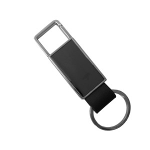 E008556 CHAVEIRO QUADRADO DE METAL COM NAPA MOSQUETAO 11CM