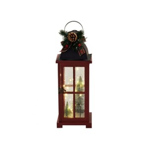 627-015 LANTERNA NATALINA COM LUZ 14,5X14,5X41CM