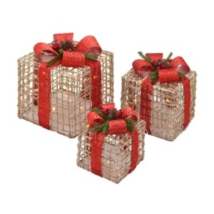675-002 JOGO 3 CAIXAS DE PRESENTE NATAL