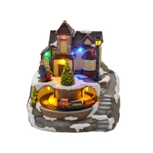 677-012 CENARIO NATALINO COM LUZ 18,5X14X20CM