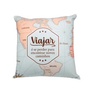 10064729 ALMOFADA FIBRA VELUDO 40X40CM VIAJAR