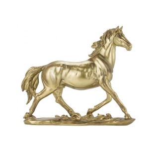 QMH880728-1-M CAVALO DOURADO DECORATIVO 29CM