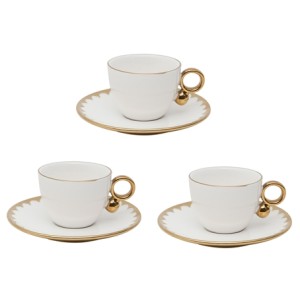 3783 CONJ 6 XICARAS CAFE C/PIRES EGG 90ML