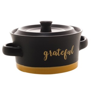 28533 MINI CACAROLA GRATEFUL PRETO MATT/AMARELO 16X12,5X9CM