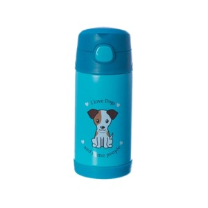 10072397 GARRAFA CLICK C/CANUDO 300ML I LOVE DOGS