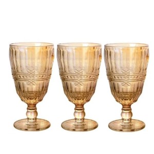 25661 JOGO 6 TACAS FRATELLO 330ML AMBAR LUSTER