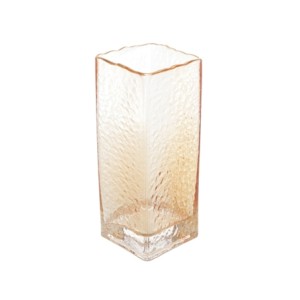 29254 VASO COM BORDA DOURADA AMBAR TAJ 8X8X20CM