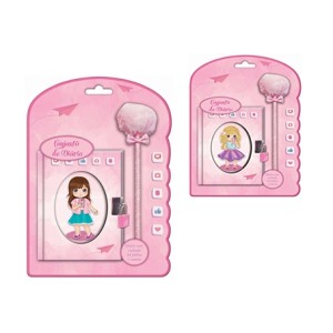 SXFS-6008 DIARIO COM CADEADO E CANETA POM POM