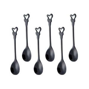 26750 JOGO DE 6 COLHERES ROMANTIQUE PRETA