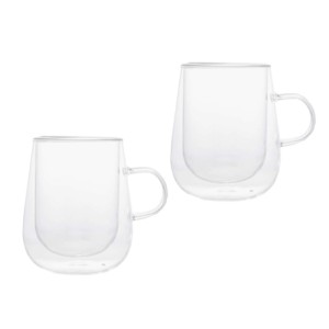 1852 CONJ 2 XICARAS P/CAFE E CHA DUPLA PAREDE 360ML