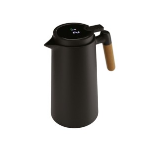 2875 GARRAFA TERMICA C/TERMOMETRO PRETA 1L