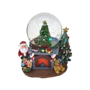 654-010 BOLA AGUA NATAL COM LUZ SOM E MOVIMENTO 21X20X22CM