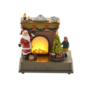 677-002 CENARIO NATALINO COM LUZ 16X11X16,5CM