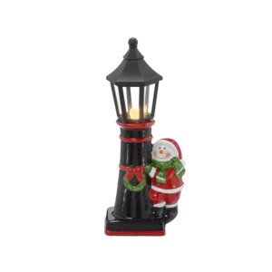 654-024 BONECO DE NEVE DECORATIVO COM LUZ 9X7X23CM